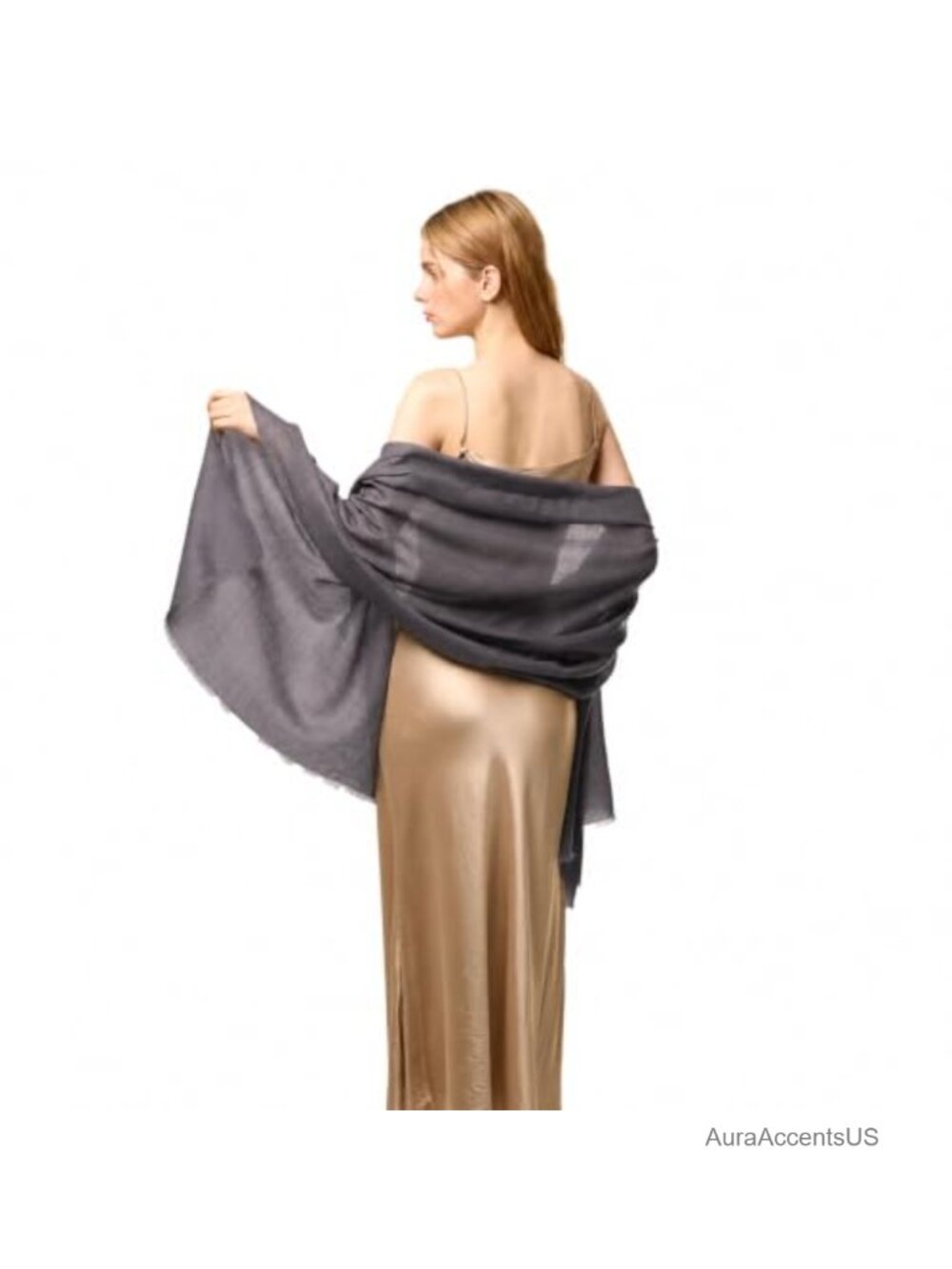 Luxury 100% Cashmere Shawl Wrap for Women 75x30 Featherlight Thin Sheer Scarf